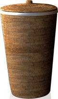 Decor Walther Skalbinių krepšys Basket su dangteliu tamsios spalvos 65 cm