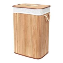 Skalbinių krepšys iš bambuko natūralios spalvos 78 l Bamboo – Compactor
