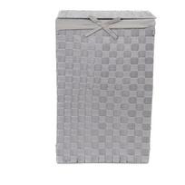 Pilkas skalbinių krepšys su dangčiu Compactor Compactor Laundry Basket Linen, aukštis 60 cm