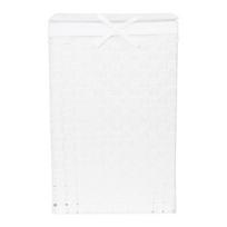 Baltas skalbinių krepšys su dangčiu Compactor Laundry Basket Linen, aukštis 60 cm