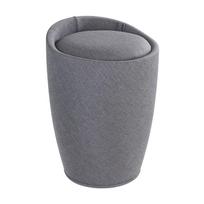 Pilkas skalbinių krepšys ir taburetė viename Wenko Linen Look, 20 l