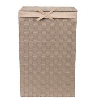 Rudas skalbinių krepšys su dangčiu Compactor Laundry Basket Linen, aukštis 60 cm