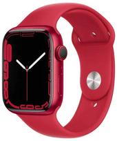 "Apple Watch 7" GPS + mobilusis ryšys 45 mm sportinis dirželis (raudonas) (MKJU3EL/A)