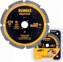 pjovimo diskas 216 mm - DeWalt DT1473-QZ; 8T; 216x30 mm - 1 nuotrauka