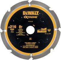 pjovimo diskas 216 mm - DeWalt DT1473-QZ; 8T; 216x30 mm - 2 nuotrauka