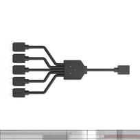 juoda plokst - Kabelis Cooler Master Addresable RGB 1-to-5, juoda - 3 nuotrauka