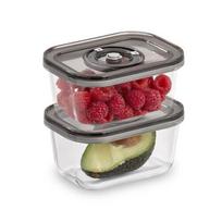 stikliniai indeliai - Caso VacuBoxx Eco-Duo S Glass vacuum containers with plastic lid, 0.5 L, 2 pcs - 1 nuotrauka