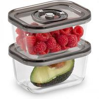 stikliniai indeliai - Caso VacuBoxx Eco-Duo S Glass vacuum containers with plastic lid, 0.5 L, 2 pcs - 2 nuotrauka