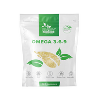omega 3 6 9 papildai - RAW POWDERS OMEGA 3-6-9, 120 minkštų kapsulių - 1 nuotrauka