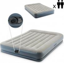 intex pripuciamas ciuzinys su pompa - Intex dvigubas pripučiamas čiužinys, 203x152cm su pompa - 2 nuotrauka