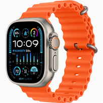 ultra apple watch - Apple Watch Ultra 2 GPS + Cellular, 49mm Titanium Case with Orange Ocean Band | MREH3EL/A - 1 nuotrauka