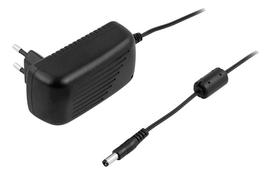 adapteris 12v 5.5 2.1 -  DELTACO 100-240 V AC 50/60 Hz iki 12 V DC, 2 A, 1.5 m, juodas / PS12 - 1 nuotrauka