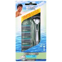 skustuvas wilkinson sword - Wilkinson Sword Quattro Titanium Sensitive: skustuvas, 1 vnt + skutimosi galvutės, 4 vnt. - 2 nuotrauka