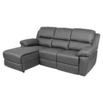 Kampinė sofa Home4you Berit LC, tamsiai pilka, kairinė, 214 x 160 cm x 98 cm