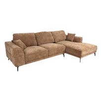 Kampinė sofa Home4you Olivia RC, smėlio, dešininė, 293 x 170 cm x 88 cm