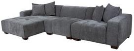 Kampinė sofa Home4you Dahlia LC, pilka, kairinė, 322 x 162 cm x 74 cm
