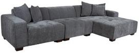 Kampinė sofa Home4you Dahlia RC, pilka, dešininė, 322 x 162 cm x 74 cm