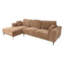 Kampinė sofa Home4you Olivia LC, smėlio, kairinė, 293 x 170 cm x 88 cm