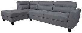 Kampinė sofa Home4you Helsinki, tamsiai pilka, kairinė, 268 x 158 cm x 88 cm