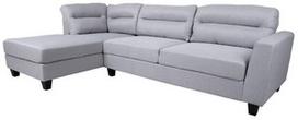 Kampinė sofa Home4you Helsinki, šviesiai pilka, kairinė, 268 x 158 cm x 88 cm