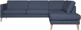 260 sofa - Kampinė sofa Home4you Lisanna, mėlyna, dešininė, 90 x 260 cm x 80 cm - 1 nuotrauka