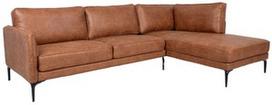 Kampinė sofa Home4you Sofia, ruda, dešininė, 257 x 168 cm x 82 cm