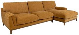 Kampinė sofa Home4you Basil, geltona, dešininė, 298 x 156 cm x 96 cm
