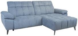 Kampinė sofa Home4you Luzern, žydra, dešininė, 264 x 160 cm x 85 cm