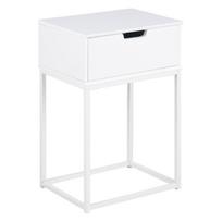 naktines spinteles - Naktinis staliukas Home4you Mitra AC86244, baltas, 40 x 30 cm x 61.5 cm - 1 nuotrauka
