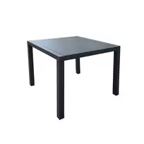 lauko stalai senukai - Valgomojo stalas Home4you Delgado 19385, pilkas/grafito, 80 cm x 80 cm x 72 cm - 2 nuotrauka
