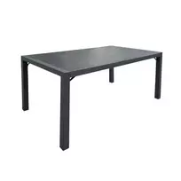 Valgomojo stalas Home4you Delgado, pilkas, 140 cm x 80 cm x 72 cm