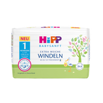 sauskelnes - HiPP  draugiškos aplinkai  sauskelnės, 1 dydis, 2–5 kg, 24 vnt. - 1 nuotrauka