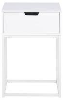 naktines spinteles - Naktinis staliukas Home4you Mitra AC86244, baltas, 40 x 30 cm x 61.5 cm - 2 nuotrauka