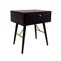 Naktinis staliukas Home4you Luxembourg 45045, juodas/vario, 45 x 35 cm x 50 cm