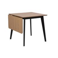 Valgomojo stalas išskleidžiamas Home4you Roxby AC91467, rudas/juodas, 80 - 120 cm x 80 cm x 76 cm