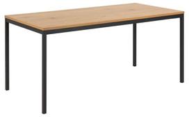 stalvirsis 160 cm x 80 cm - Valgomojo stalas Home4you Seaford 12259, juodas/ąžuolo, 171 cm x 85 cm x 88.5 cm - 2 nuotrauka