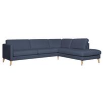 260 sofa - Kampinė sofa Home4you Lisanna, mėlyna, dešininė, 90 x 260 cm x 80 cm - 2 nuotrauka