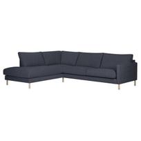 260 sofa - Kampinė sofa Home4you Lisanna, mėlyna, kairinė, 90 x 260 cm x 80 cm - 2 nuotrauka