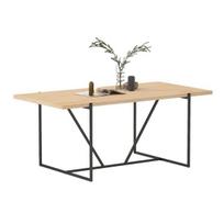 pigu lt valgomojo stalai - Valgomojo stalas Home4you Cindy, juodas/ąžuolo, 180 cm x 90 cm x 75 cm - 2 nuotrauka