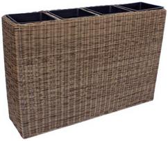 Lovelis Home4you Wicker, plastikinis/metalas, 89 cm x 24 cm, šviesiai ruda