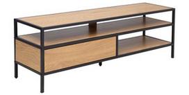 TV staliukas Home4you Hedvig, rudas/juodas, 33 cm x 120 cm x 40 cm