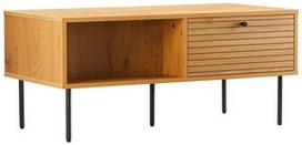 azuolo zieve - TV staliukas Home4you Line, juodas/ąžuolo, 100 cm x 50 cm x 45 cm - 1 nuotrauka