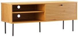 azuolo zieve - TV staliukas Home4you Line, juodas/ąžuolo, 120 cm x 40 cm x 50 cm - 1 nuotrauka