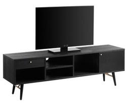 TV staliukas Home4you Luxembourg, juodas, 40 cm x 150 cm x 50 cm