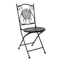 Lauko krėslas Home4you Checker, juoda, 51 cm x 38 cm x 88 cm