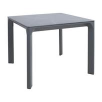 ermitazas stalai - Lauko stalas Home4you Carves, antracito, 90 cm x 90 cm x 75 cm - 1 nuotrauka