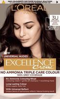 plauku dazai excellence - L'Oreal Excellence Creme Universal Nudes, Dark Brown, 3U, 192 ml - 1 nuotrauka