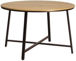 Virtuvinis stalas Home4you Sancia, rudas/ąžuolo, 120 cm x 120 cm x 76 cm