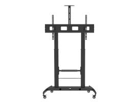 televizoriaus stovas laikiklsi tv stovas - TECHLY Floor Stand Height Adjustable 2 Shelves LCD / LED 52-110inch - 1 nuotrauka