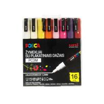 flomasteriai posco - Markeriai Uni Ball Posca PC-3M, 16 vnt. - 2 nuotrauka